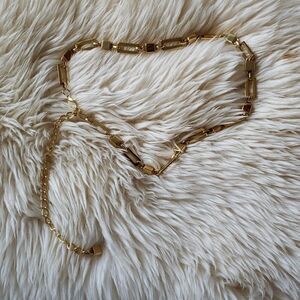 𝅺VINTAGE gold geometrical waist belt 39 inches long